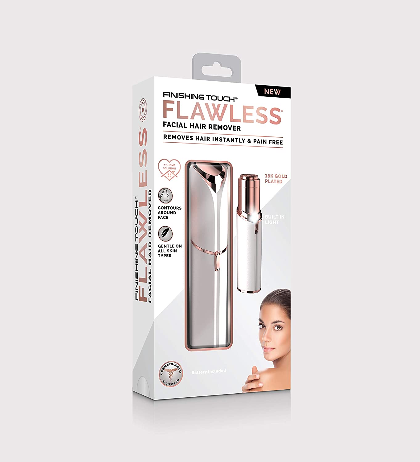 正規品フローレス シェーバーFlawless 女性用 ヘアリムーバー Finishing Touch製　電動フェイスシェーバー　【顔そり フェイス シェーバー フェイスシェーバー 剃刀 ムダ毛 電気シェーバー コードレス レディース 産毛 うぶ毛 脱毛 】