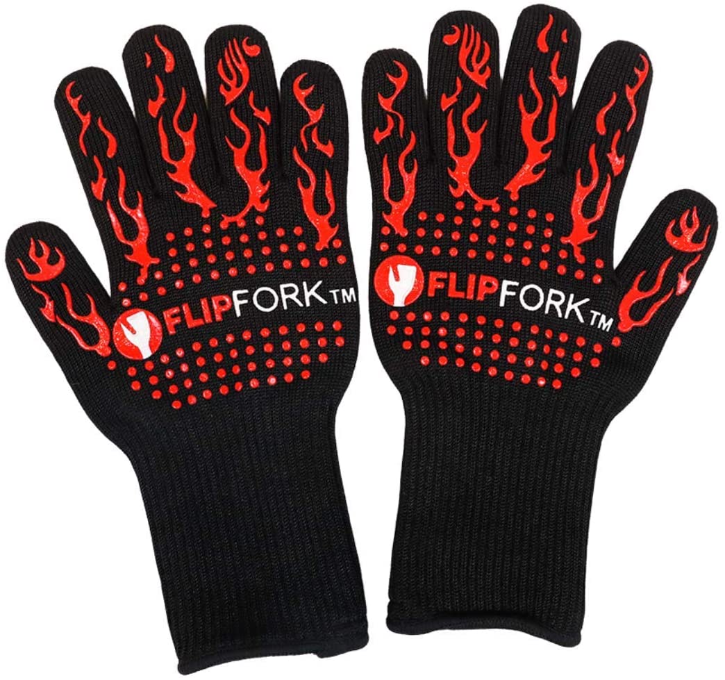 バーベキューの必需品Flip Fork 耐熱　バーベキュー用グローブとフォークセットセット