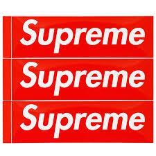 Shupreme シュプリーム Box Logo ステッカー 正規品　3枚　サイズ 5.7cm X 19cm