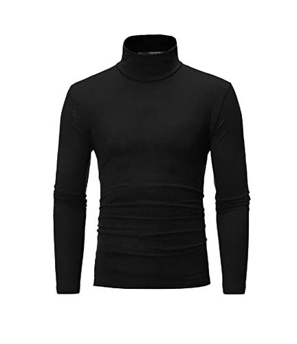Plus Nao(プラスナオ) カットソー 長袖 ロングTシャツ メンズ 男性 トップス ハイネック 無地 単色 シンプル ソリッド 2XL ブラック Plus Nao(プラスナオ) カットソー 長袖 ロングTシャツ メンズ 男性 トップス ハイネック 無地 単色 シンプル ソリッド 2XL ブラック