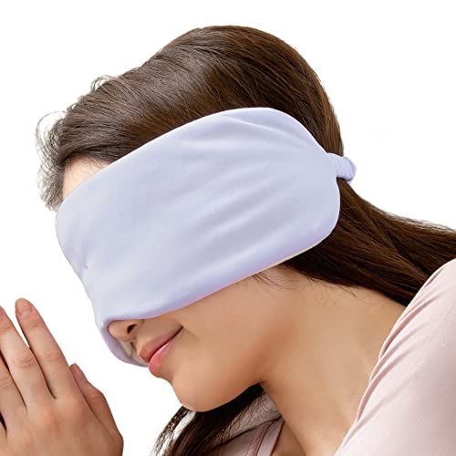 アルファックス アイマスク 睡眠用 温め 耳までとろける濃密パフアイマスク プルオン パープルのサムネイル