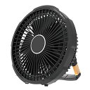 トップランド 卓上扇風機 コードレス タフ FAN ホーム アウトドア 防水 ラバーボディ 3電源対応 (AC + USB + 別売乾電池) 風量調節3段階 多目的スタンド ブラック SF-TF10BK
