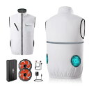 AGGOZ ファン付きベスト 空調作業服 2024新登場24V超高出力ファンと30000mAh大容量バッテリー付き 4段階風量調節可 最大28時間連続稼働可能 ...