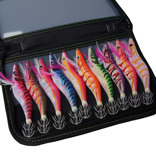 エギング(ラトル入り) セット 10本セット 3号 エギングセット エギ 餌木 釣り フィッシング ケース イカ釣り
