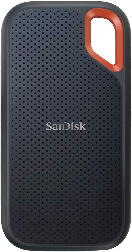 SanDisk SSD 外付け 2TB USB3.2Gen2 読出最大1050MB/秒 防滴防塵 SDSSDE61-2T00-GH25 エクストリーム ポータブル V2 Win Mac PS4/5 エコパッケージ 5年保証