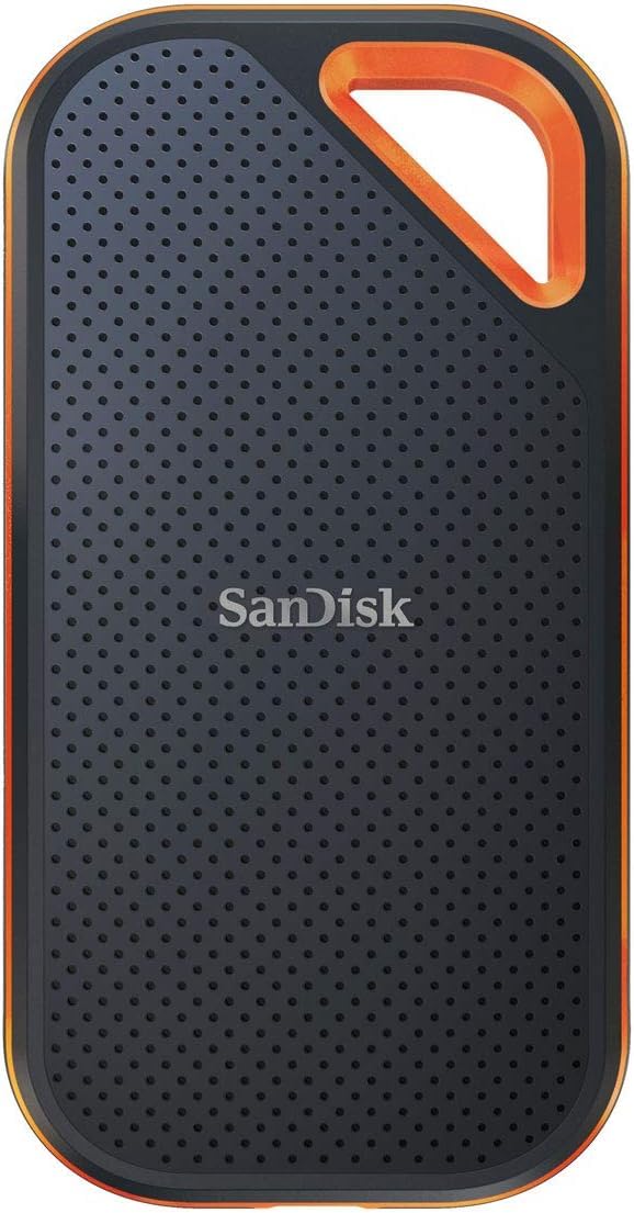 SanDisk SSD 外付け 2TB USB 3.2 Gen 2x2 最大2000MB/秒 防滴防塵 SDSSDE81-2T00-GH25 エクストリームプロ ポータブルSSD V2 メーカー5年保証 エコパッケージ