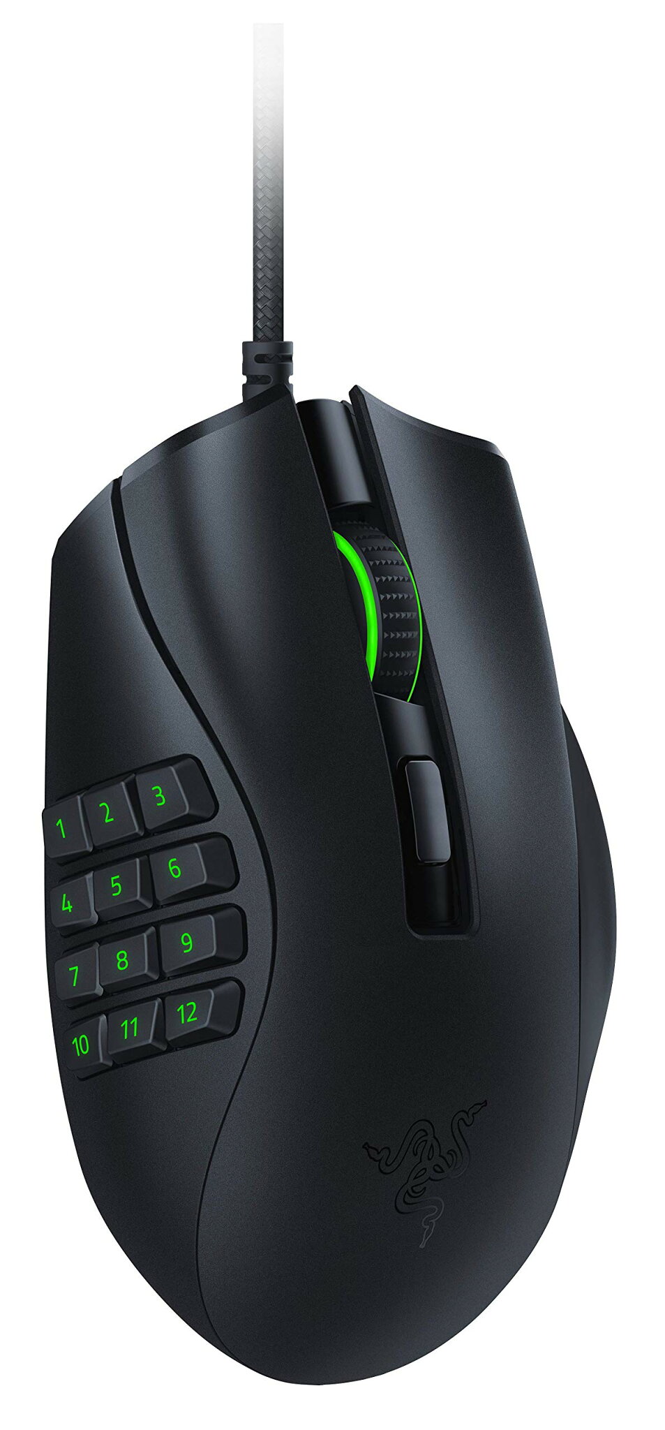 Razer Naga X MMO ゲーミングマウス 16ボタン 多ボタン 多ボタンマウス 軽量 85g 18000 DPI 5G 高性能オプティカルセンサー 柔らかい布巻ケーブル Chromaライティング 日本正規代理店保証品 RZ01-035901
