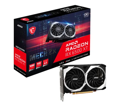 msi Radeon RX 6500 XT MECH 2X 4G OC グラフィックカード ブラック (V508-003R)