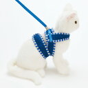 【マラソン10%OFFクーポン配布中】Any cat ハーネス ストライプ M ブルー