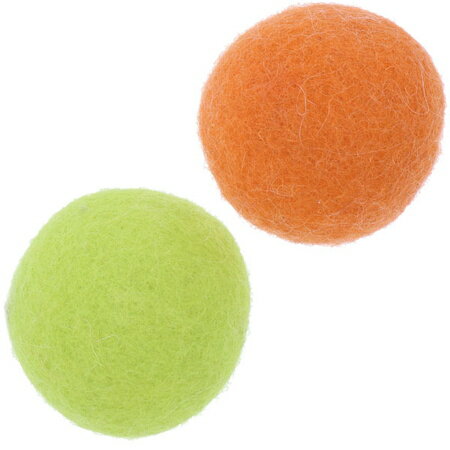 【ブラックフライデー15%OFFクーポン配布中】ウールボール オレンジグリーン