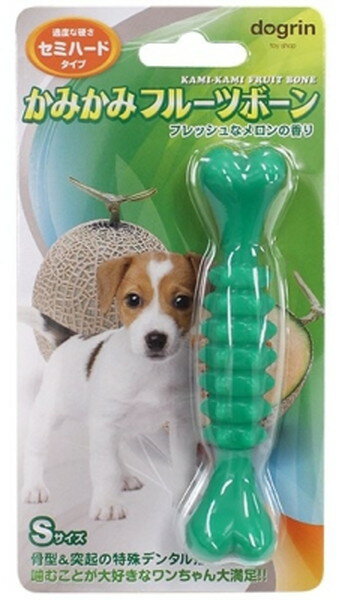【ハッピーベル】かみかみ フルーツ ボーン セミハードタイプ メロン S/M （S）