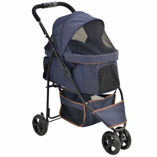 【ハッピーベル】わんわんカート　スマートハンディ　Safety　デニム柄