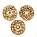 チャーム エンブレム 1個 直径約30mm(3種類/ゴールド)*704