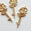 チャーム 薔薇の花 LOVEのロゴ ローズ 1個 *