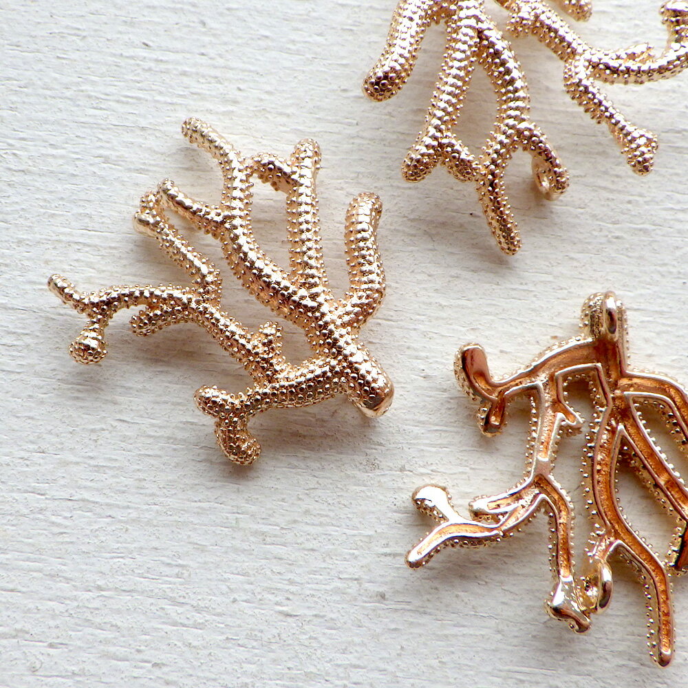 [1個]チャーム 2カン 枝サンゴ 約25×25mm*704