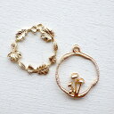 チャーム リーフリース キノコ 1個 金色*