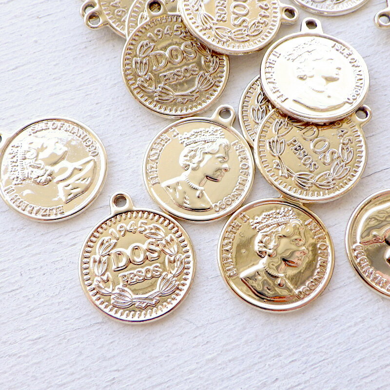 Rakuten - チャーム コイン 金貨 DOG 女神 1個 ゴールドカラー