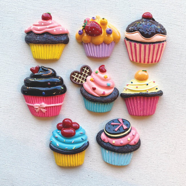 アクリル貼付けパーツ ビックカップケーキ 特大サイズ（全8種類）