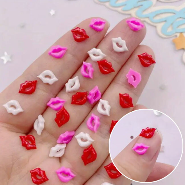 ネイル デコパーツ 唇 リップ 20個 ネイルデコパーツ デコレーションパーツ