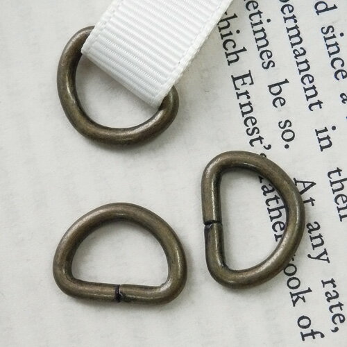 Dカン13×18mm(真鍮古美)*