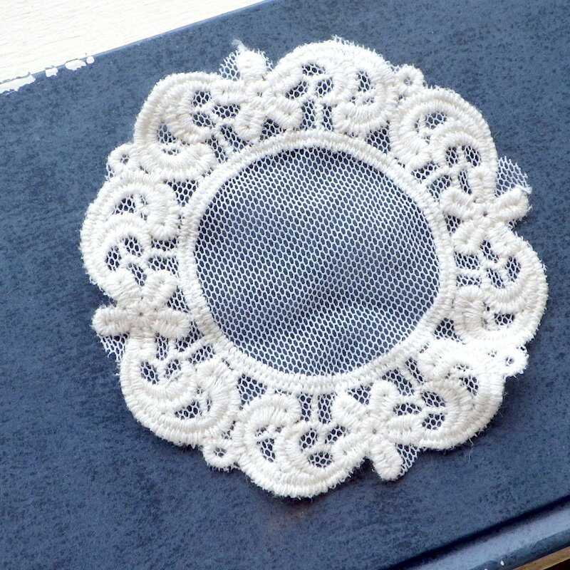 【12/11まで楽天スーパーSALEポイント10倍＆クーポン】レース モチーフ チュールレース ふちフラワー ..