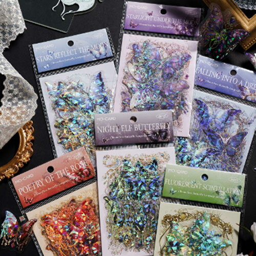 スクラップブッキング シール 天界蝶シリーズ 【花織り屋】