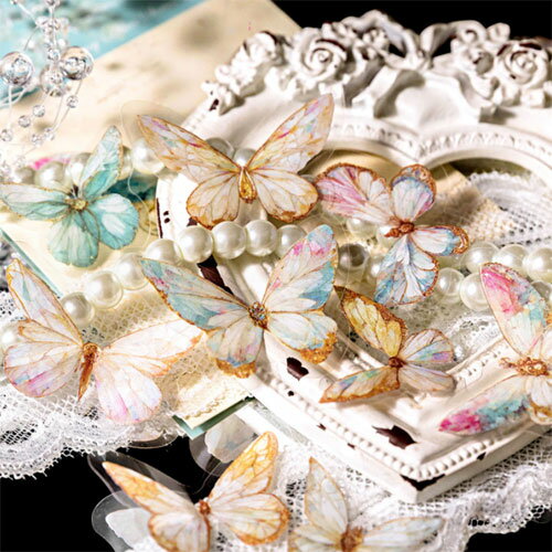 スクラップブッキング シール 胡蝶幻想シリーズ 【花織り屋】