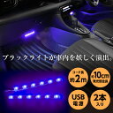 セイワ(SEIWA) カー用品 車用 イルミライト USBブラックライトLEDイルミ2 F342 LEDテープライト2連 12LED フレキシブル USB電源 プレゼント