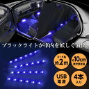 セイワ(SEIWA) カー用品 車用 イルミライト USBブラックライトLEDイルミ4 F343 LEDテープライト4連 24LED フレキシブル USB電源