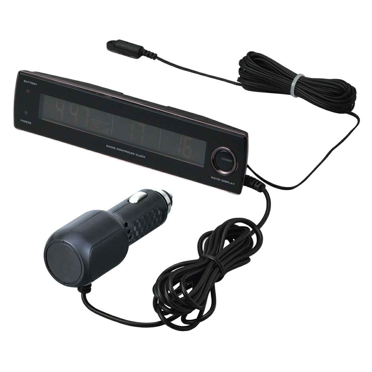 セイワ(SEIWA) カー用品 車 時計 電圧サーモ電波クロック WA81 ブラック 車内外 温度計 電圧表示 見や..