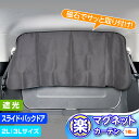 車 カーテン サンシェード 楽らくマグネット 2L | 3L スライドドア バックドアに最適 IMP159 | 160 超ワイド リアカーテン 簡単脱着 遮光 UVカット 軽 コンパクトカー ミニバン ワンボックス カー用品 セイワ(SEIWA)