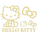 セイワ(SEIWA) カー用品 車用 ステッカー ハローキティ エンブレムステッカー KT546 ゴールド hello kitty 立体ステッカー メーカー直販