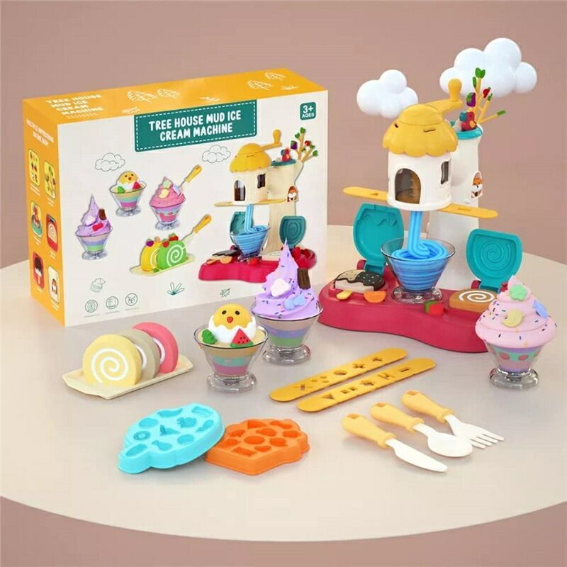 ねんどおもちゃ 粘土セット 手作りDIY 粘土遊び マルチカラー プレイドー モデリングコンパウンド ツリーハウス
