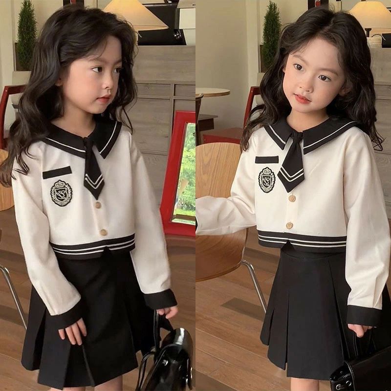 スクール 学生服 卒業式 学生 スカートスーツセット 入学式スーツ 子供 セーラー服 長袖 ニットセーター キッズ 卒業式 2点セット 上下セット フォーマル 2