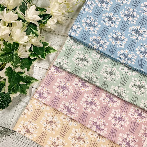 Rakuten - 【50cm単位】【2mまでメール便対応】コットン 花柄 ボタニカル 青 ピンク 緑 北欧風 生地 日本製 布 綿100% プリント オックス ハンドメイド