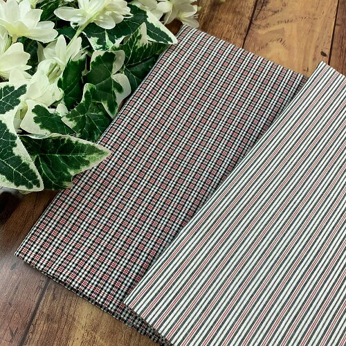Rakuten - 【50cm単位】【2mまでメール便対応】　コットン　サッカー　チェック　ストライプ 黒 ブラック 播州織　生地 日本製　布 綿100%　先染め リップル ハンドメイド