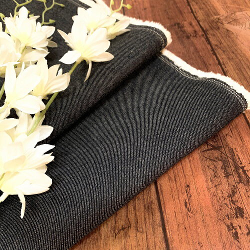 Rakuten - 【50cm単位】【1mまでメール便対応】 デニム ジーンズ 無地 紺 ネイビー 12オンス インディゴ 布 ワイド幅 幅広