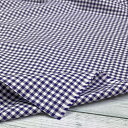 【50cm単位】【3mまでメール便対応】 コットン チェック 日本製 布 綿100% 先染 生地 青 紺 ネイビー ブルー