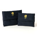 お受験専門店品質 手刺繍【ひまわり】ティッシュケース ちり紙入れ 2サイズ お子様とお揃い【お受験用品の店●ハッピークローバー】