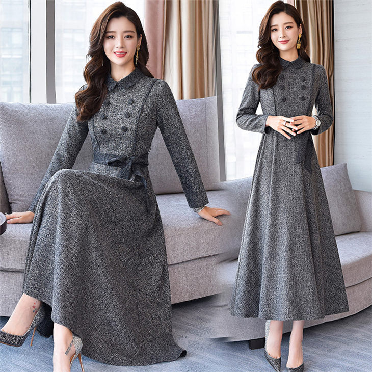 ワンピース 秋 レディース 上品 秋冬ワンピース マキシ丈ワンピース OL オフィス 通勤 ママ 母 卒業式 入学式 ワンピ 長袖 大人 きれいめ 春秋 冬 30代40代50代 aライン ウエストリボン M L XL 2XL 着痩せ