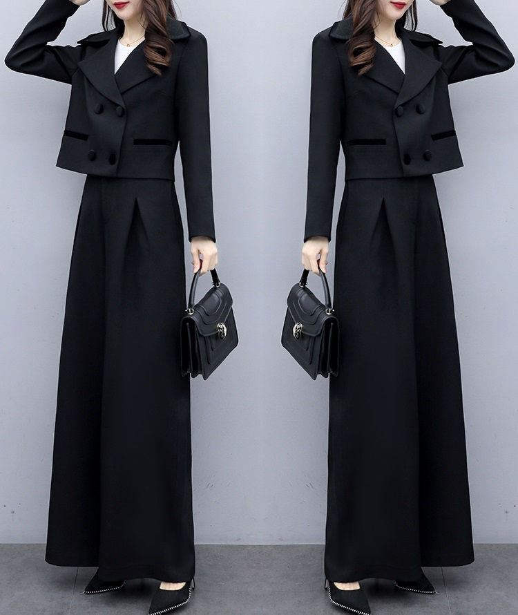 おしゃれ セットアップ レディース 春秋 パンツスーツ ワイドパンツ ガチョウパンツ ゆったり 2点セット ママ 母親 OL オフィス 通勤 事務所 フォマール...