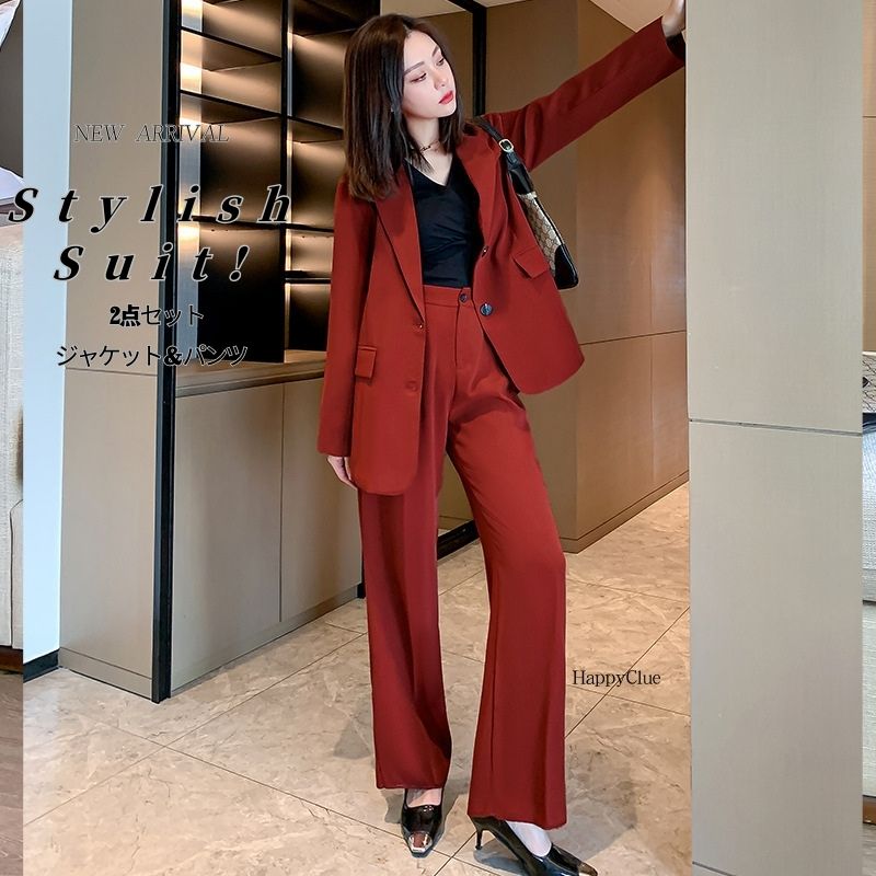 セットアップ春おしゃれパンツスーツ...