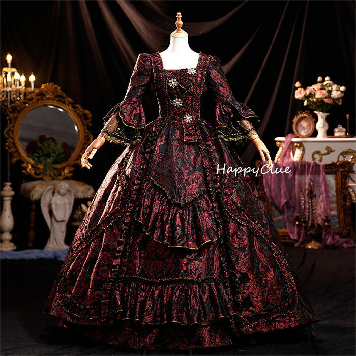 パーティー 仮面舞踏会 ドレス 中世ヨーロッパ 貴婦人 貴族 ドレス ステージ衣装 華やか オペラ 声楽 お姫様ドレス ロングドレス 王族服 演劇 宮廷 女王様ドレス 演奏会 発表会 フレア 舞台劇 演出 プリンセス ボリューム 学園祭 文化祭 ロココ コスプレ ハロウィン 撮影衣装