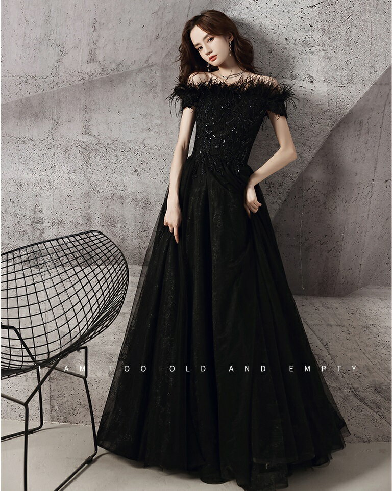 イブイングドレス 黒 お洒落 パーティードレス ワンピース 衣装 エレガント 演奏会 発表会 ウエディングドレス レディース 優雅 ロングドレス 結婚式 二次会...