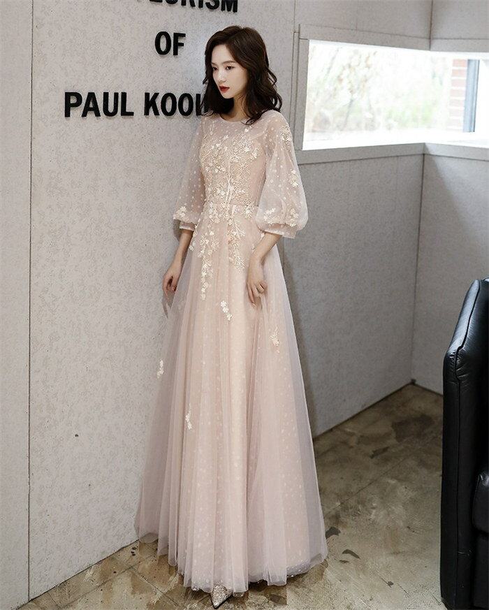 パーティードレス ロングドレス aライン 可愛い カラードレス お洒落 成人式 フォーマルドレス コンサート 二次会ドレス ブライダル ウェディングドレス 花嫁 結婚式 演奏会 発表会 レディース 上品 お呼ばれ 謝恩会 大きいサイズ Aライン 袖あり イベント 舞台 衣装 撮影