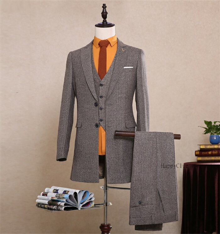 スリーピース スーツ メンズ タキシード 紳士服 礼服 2つボタン おしゃれ メンズスーツ 発表会 前撮り 冠婚葬祭 セレモニースーツ ビジネススーツ フォーマル リクルートスーツ 通勤 オフィス 結婚式 二次会 大きいサイズ パンツスーツ ロングコート 3ピーススーツ 秋冬用