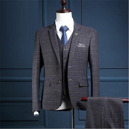 タキシード メンズスーツ ビジネス リクルートスーツ 洗える 3ピーススーツ キャリア スリムスーツ メンズ 細身 紳士用 フォマール 結婚式 二次会 通勤 就職活動 大きいサイズ チェック柄 二つボタン おしゃれスーツ