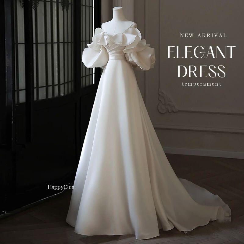 ウェディングドレス 二次会 エンパイア ブライダル 花嫁ドレス パーティードレス 成人式 ロング 白ドレス 礼服 きれいめ フォーマル 演奏会 発表会 レディース aライン トレーンタイプ コンサート 結婚式 お呼ばれ 謝恩会 大きいサイズ 前撮り フォトウェディング撮影