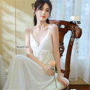 ナイトウエア キャミソール 綿 スリップ ランジェリー ネグリジェ 姫系 ワンピース 夏 レディース セクシー ルームウェア 寝巻き 部屋着 婦人服 きれいめ ...