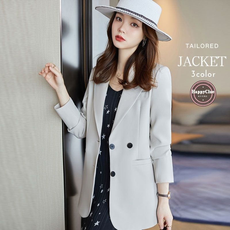 テーラード ジャケット おしゃれ 春 夏 スーツジャケット 事務服 アウター 白ジャケット レディース 大..